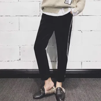 

New Harem Pants For Ladies Warm Thick Comfy Casual Black Trousers Fashion Trendy Mid Waist Sports Pants With Pockets