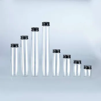 

1000PCS 15/30/40/50/60/80/100/110ml Glass Bottle Vial Black Plastic Cap Food Grade Empty Spice Bottle Glass Bottle Jar Screw Cap