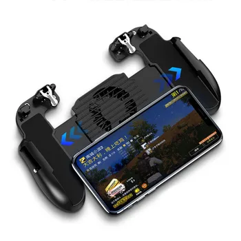 

2020 Mobile Game Controller Cooling Fan Fire Trigger PUBG Mobile Gaming GamePad With Fan H5 Handle Button Bracket PUBG Gamepads