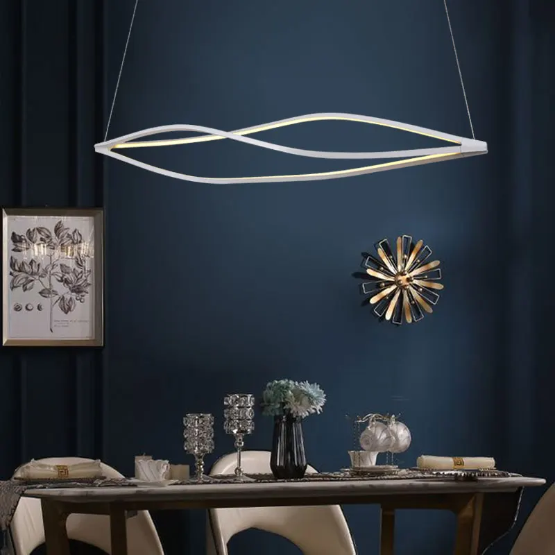 

Modern LED Pendant Light Matte white black hanging cord pendant lighting for dining Living room Kitchen bar lustre pendant lamp