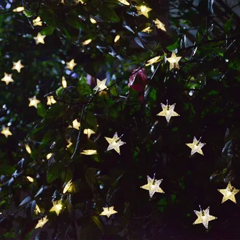 

LED solar lamp string outdoor courtyard decoration Christmas led five-pointed star lights solar star lamp string