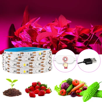 

LED USB Plant Grow Strip Light 2835 0.5m 1m 1.5m 2m 5V Flower Phyto Foil Lamp For Greenhouse Hydroponic Plant Vegetable Growing
