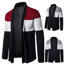 Новые модные мужские трикотажные свитеры Повседневный Кардиган свитер осень весна мужская уличная одежда с длинным рукавом корейский Стиль Повседневный Кардиган