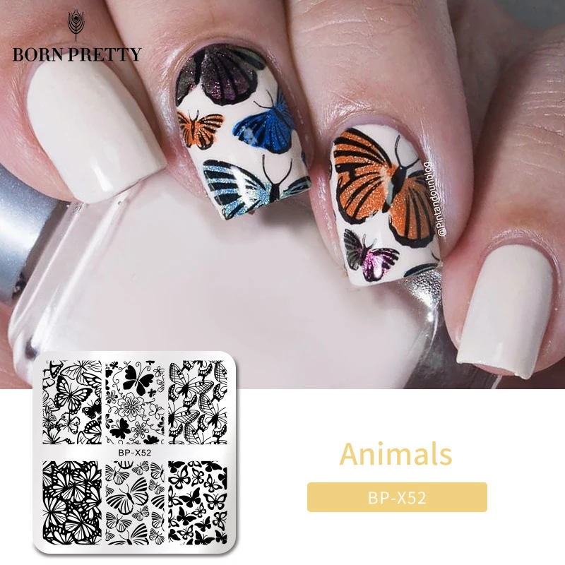 Born Pretty Square Nail Art Stamping Template Halloween Pumpkin Ghost Cute Cat Butterfly Nail Art Image Plate Stencil Manicure Stencil Stamping Templateimage Plate Aliexpress