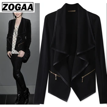 

2019 Women Spring Fashion Office Ladies Blazer Female Solid Shawl Neck Long Sleeve Slim Suit Jacket Casual Elegant Jacket ZOGAA