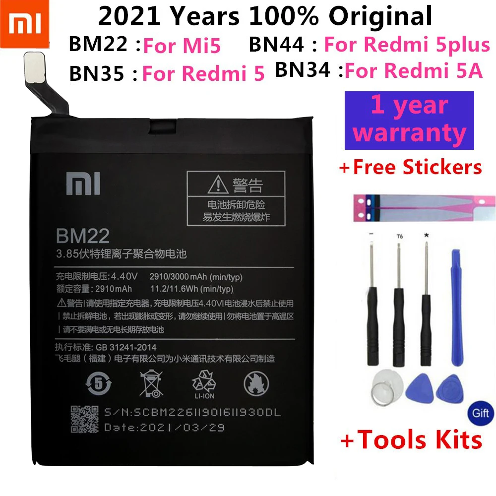 Оригинальный датчик температуры батареи для Xiaomi 5 Mi5 BM22 / Redmi 5A 0 ɻN34/Redmi 7 &quotBN35/Redmi