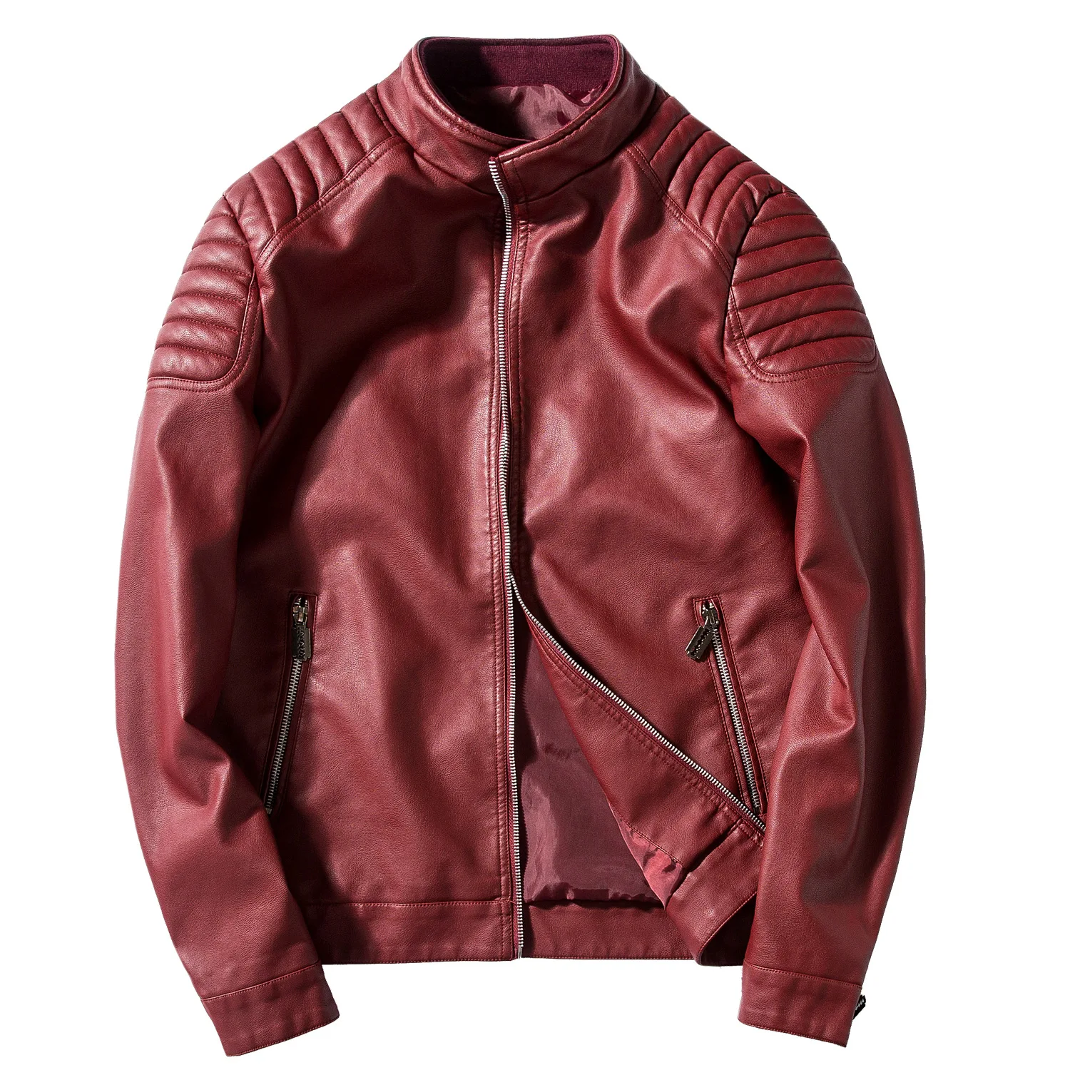 

Autumn Coat Flying Pu Leather Jacket Loose Trend Big Code Men Leather Coat