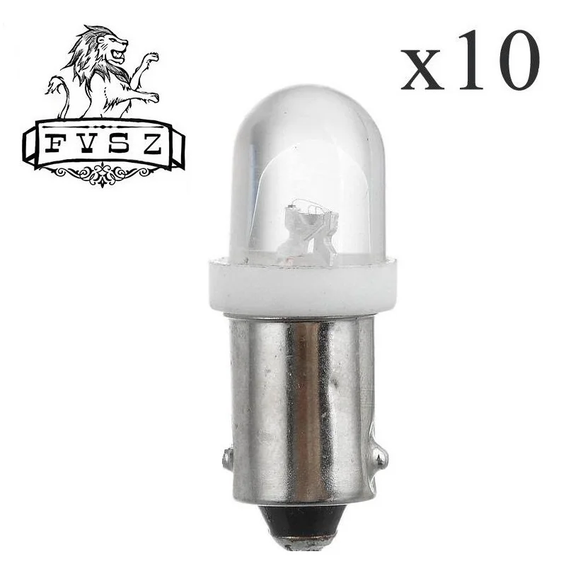 

10Pcs Ba9s LED Small dashboard light 6500K 0.5W 100-Lumen 1 SMD Automobile instrument bulb White light emitting diode