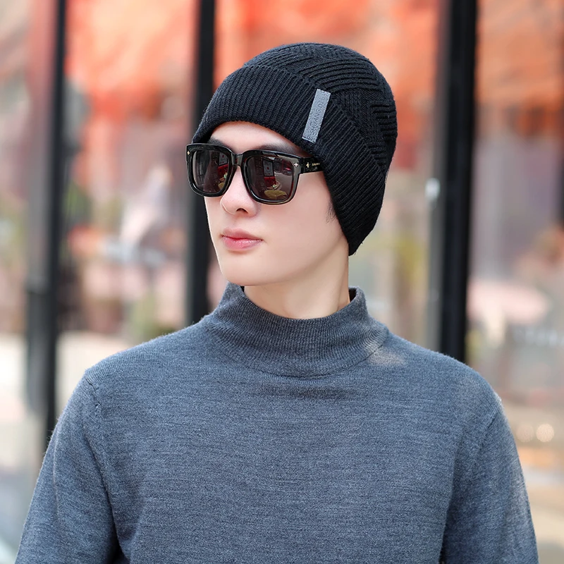 LOVINGSHA клетчатый Дизайн Женские теплые шапки мужские шапки вязаные Skullies мешковатые шапки для девочек из искусственного меха зимние шапки HT124