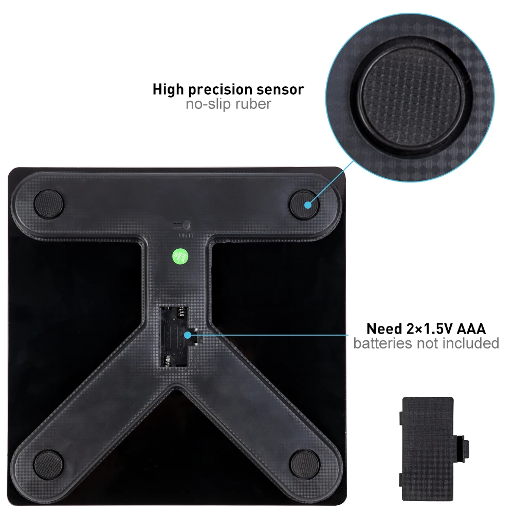 Bathroom Weight Scale Bluetooth Electron Digital Scales Wirless Balance Body BMI Precision Fat Scale Health Analyzer