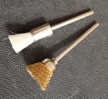 

10pcs/lot 3mm Copper Wool Brushes for Wood/Iron Dust Cleaner for Dremel Rotary Tools/Mini Electric Drill