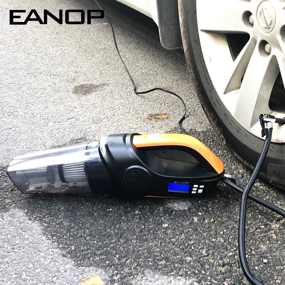 

EANOP C531S 2 in 1 Vacuum Cleaner Car Air Compressor Digital LCD Inflator Pressure Pump 3M Cable