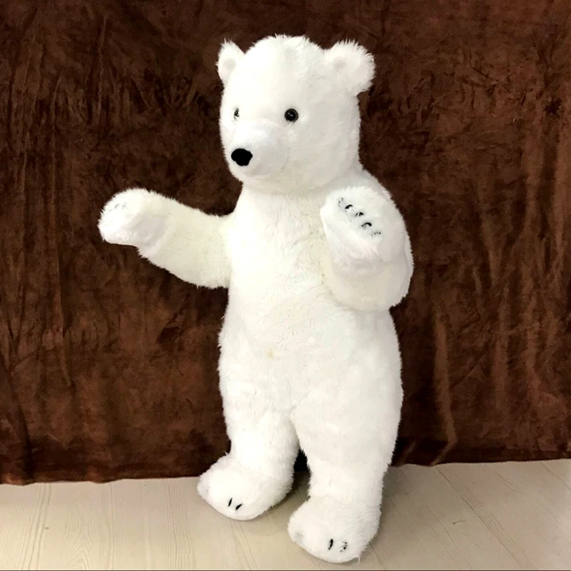 Pop Realistic Animal Polar Bear Plush Toy Lovely Stuffed Anime White Bears Doll Gift for Kid Decoration 28inch 70cm DY61241(12)