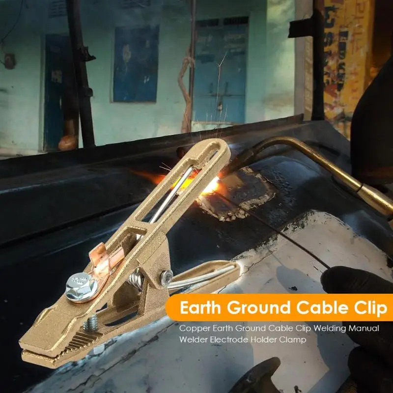 Welding Clamp 500A Ground Clamp Heavy Duty Earth Clamp for Welding/Cutting/Electrical Transaction Cable Holder Full Copper Body - Image 3