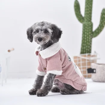 

New Winter Coat Retro Design Cozy Winter Dog Pet Jacket Vest Warm Pet Outfit Clothes For Dogs Pet Winter Cotton Coat For Dogs