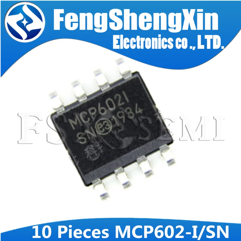 100pcs/lot MCP602-I/SN SOP-8 MCP602I/SN 2.7V to 6.0V Single Supply CMOS Op Amps | Электронные компоненты и