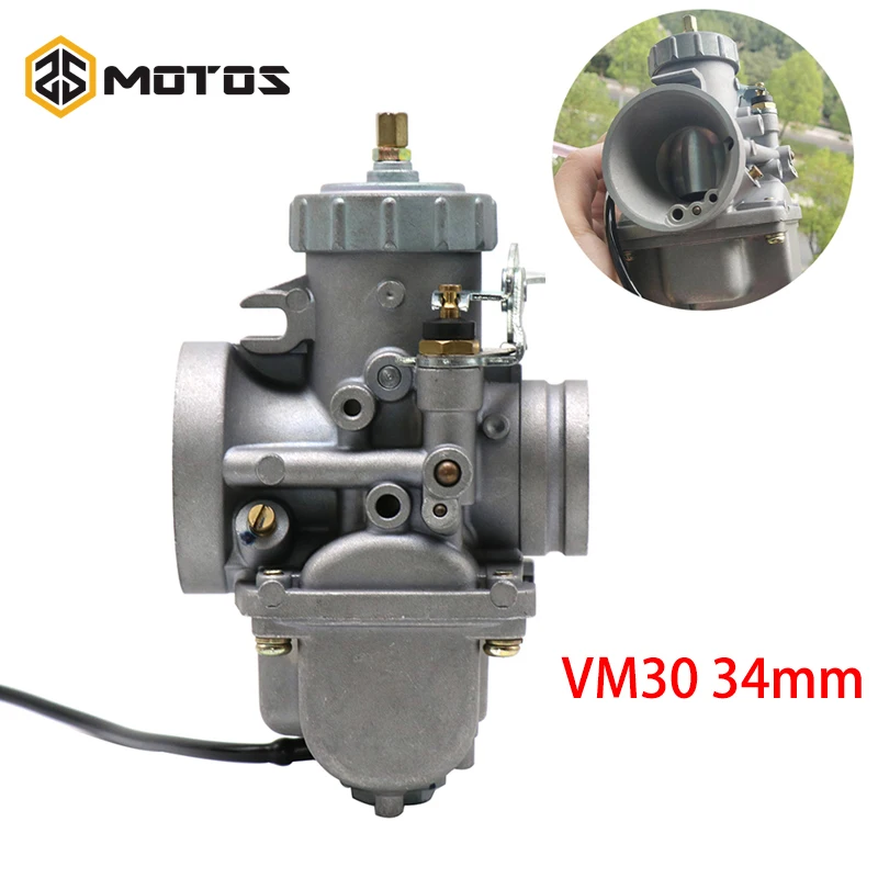 ZS MOTOS Carb VM30 34 мм универсальный карбюратор для VM30 34 мм карбюратор Manu Carb Мотоцикл ATV UTV Замена 125cc 150cc 200cc