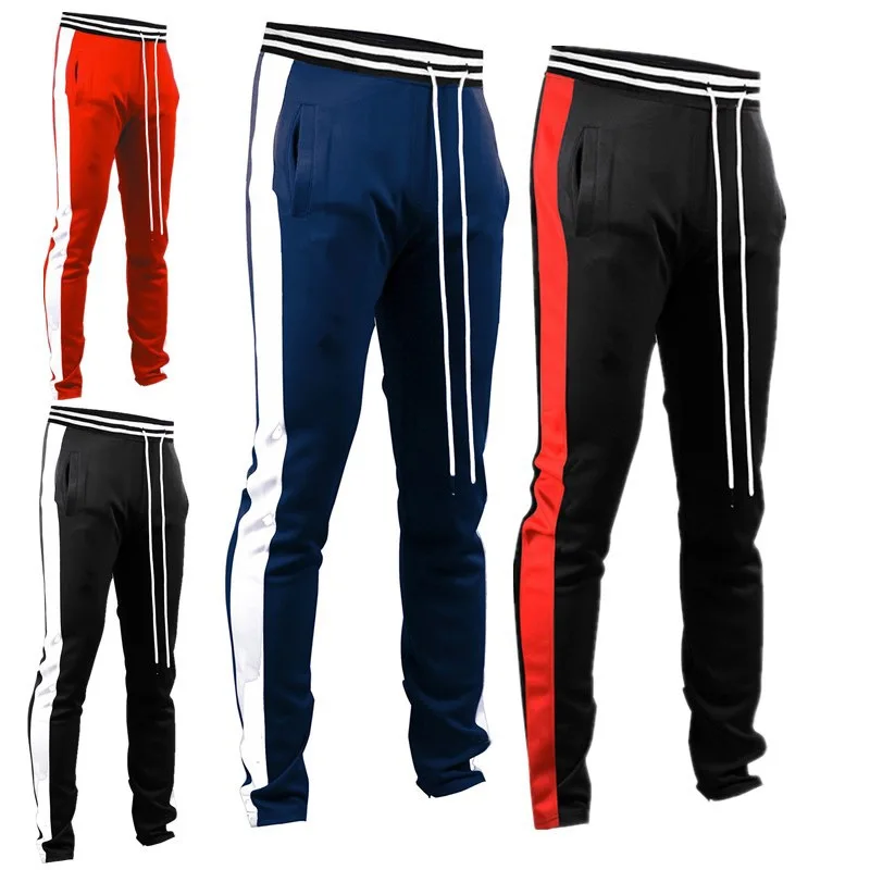 

Casual pants men 2020 spring and autumn men's brand sportswear color matching running fitness trousers men