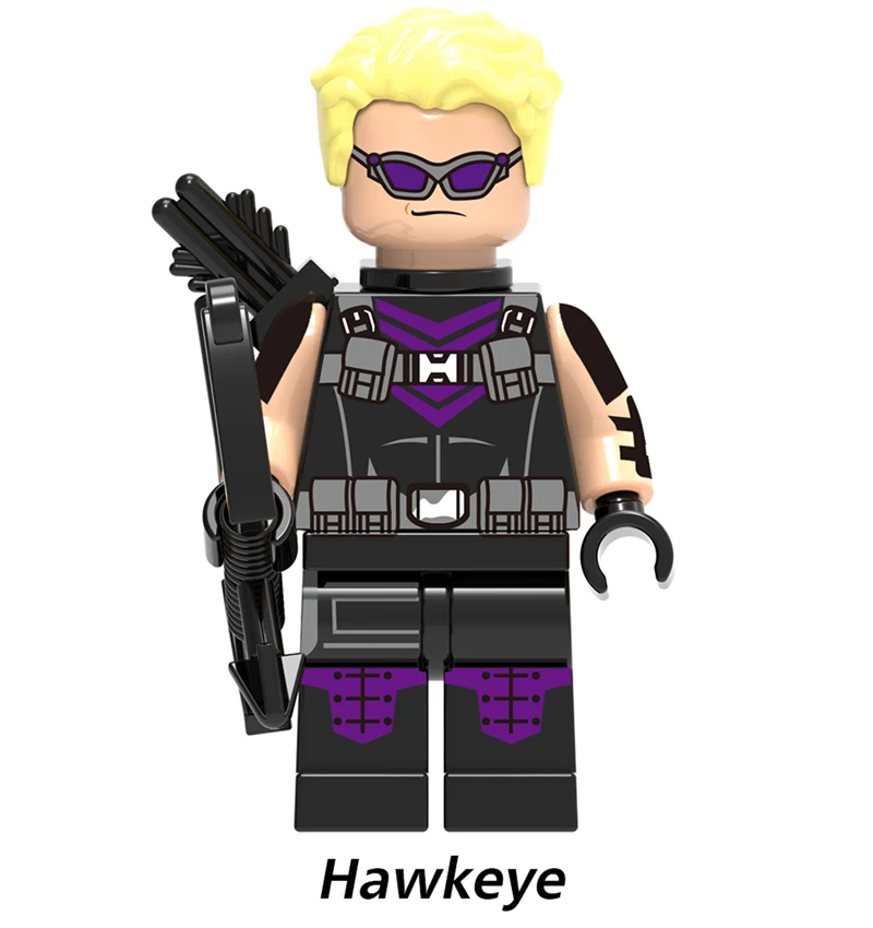 Hawkeye Супер Герои Мстители танос Коллекционная фигурка Звездный ястреб супергигантский Ayo Vision Okoye Kraglin строительные блоки наборы модели кирпичные игрушки - Цвет: Hawkeye