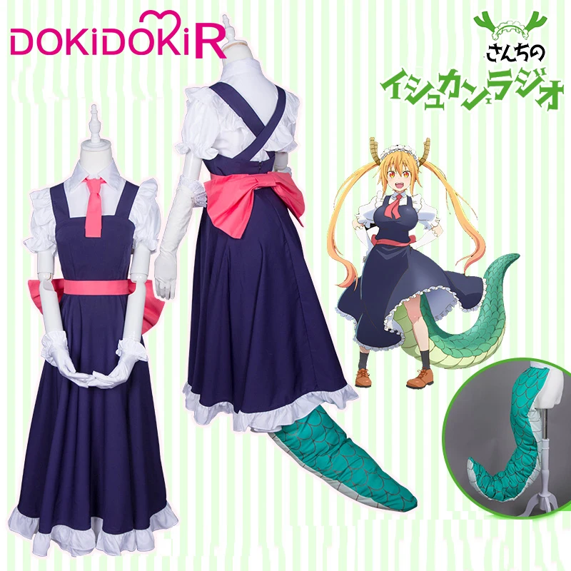 DokiDoki R косплей по мотивам аниме мисс Кобаяси дракон горничная Тору Женский костюм