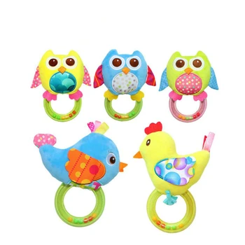 

Cute Plush Baby Cartoon Bed Toys Soft Hand Bells Musical Toys Baby Rattle Toys Newborn Baby Educational Toy New Styles