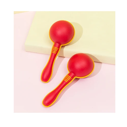 1 пара детских инструментов maracas яичные шейкеры Ритм палочки музыка Малыш Детские музыкальные игрушки дети готовы - Цвет: Red
