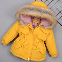 Детская зимняя одежда хлопковая куртка для девочек детская одежда из хлопка детское плотное пальто с иностранным газом зимняя одежда для маленьких девочек