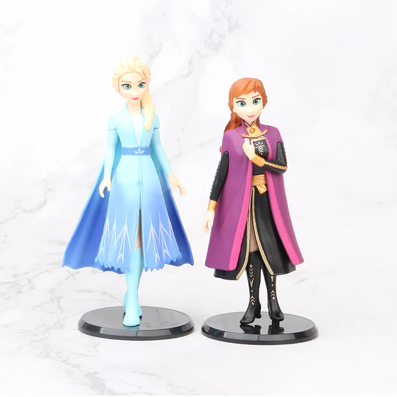 Disney Frozen 2 Снежная королева Эльза Анна ПВХ фигурка Олаф Кристоф Свен аниме куклы фигурки Детские игрушки Детский подарок
