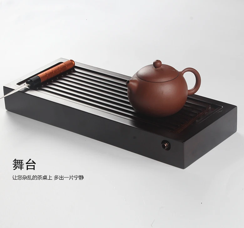 Heavy Bamboo Tea-tray Small Wholesale Customizable Tea Sets Single Layer Drainage Zen Bamboo Tea-tray Bamboo Saucer Drainage