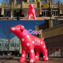 Воздушная к двери, гигантская надувная розовая собака, надувная модель собаки для наружной рекламы/надувная Рекламная собака