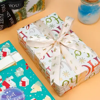 

5pcs Waterproof Christmas Wrapping Tissue Paper Gift Packing Present Box Package 67JB