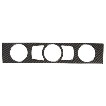 

Car Carbon Fiber Air Conditioning Button Cover Decorative Trim for 2004-2010 5 Series E60