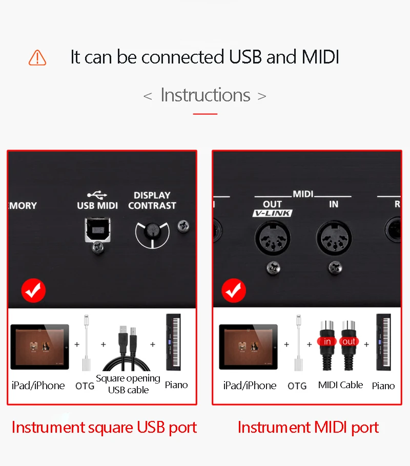 OTG USB к адаптеру камеры для usb-кабель с разъемом Lightning наушники конвертер Электрический пианино MIDI клавиатура для iphone 7 8 ios 13 адаптер