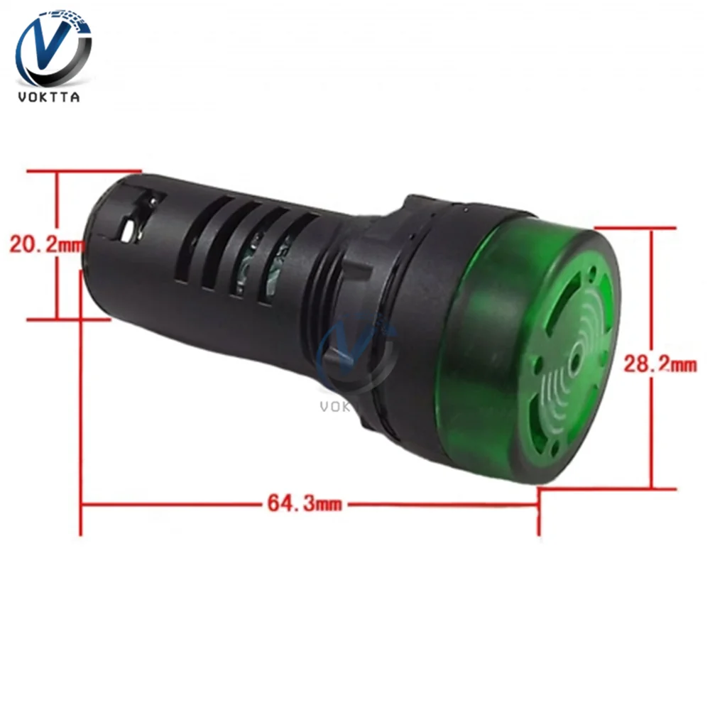AD16-22SM Flash СВЕТОДИОДНЫЙ аварийная сигнальная светового Индикатора Лампа вспышка гудок DC 12V 24V AC 110V 220V Предупреждение лампы красный, зеленый, желтый