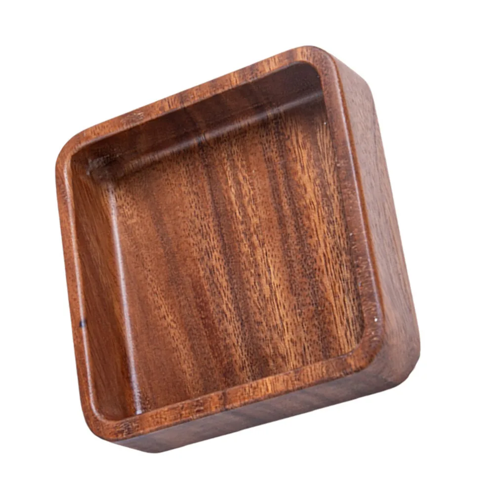 

1pc Wooden Food Snack Tray Home Tea Cake Tray Food Service Plate Food Plate