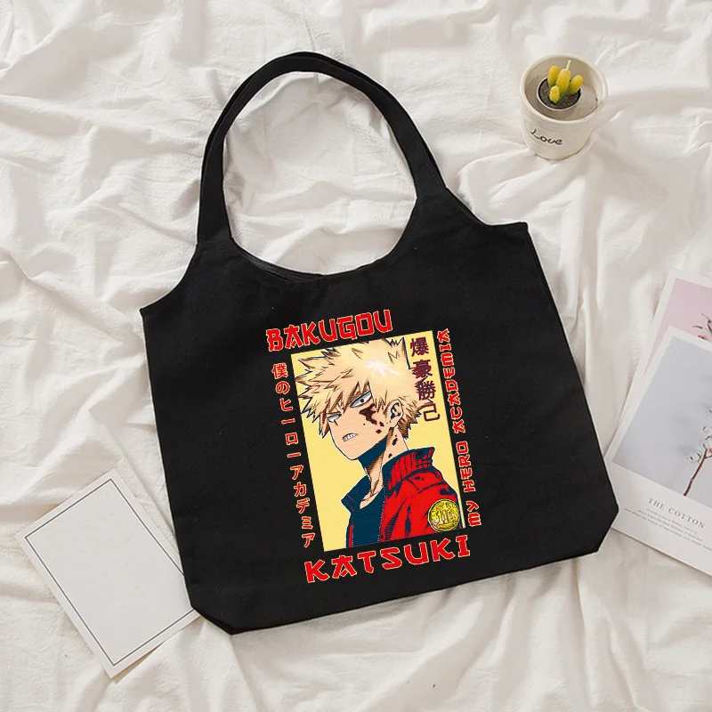 My Hero Academia shopping Bag bag manga Graphic Canvas Shoulder Bag Female Ulzzang Grunge Tote Shopper Bag anime bag Harajuku 