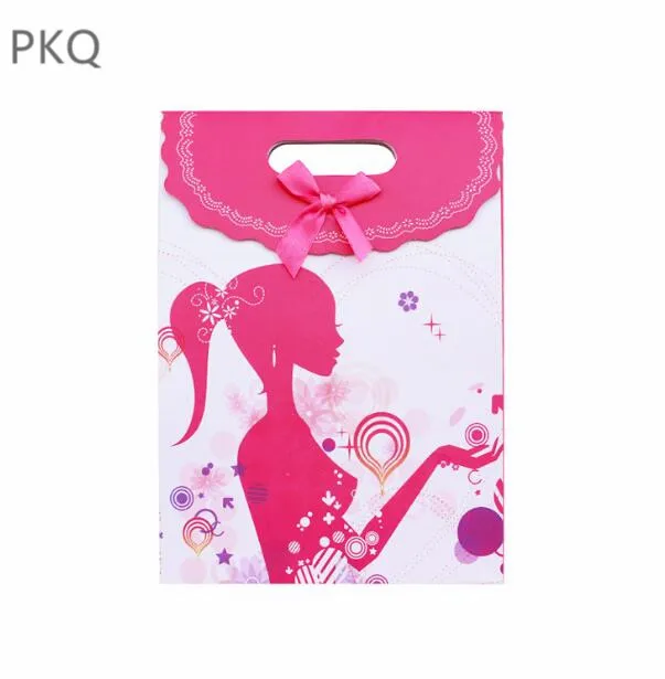 

20pcs Handle Gift Paper Bag Birthday Gift Jewelry Bag Craft Tea Cookies Cake Candy Packaging Paper Boxes