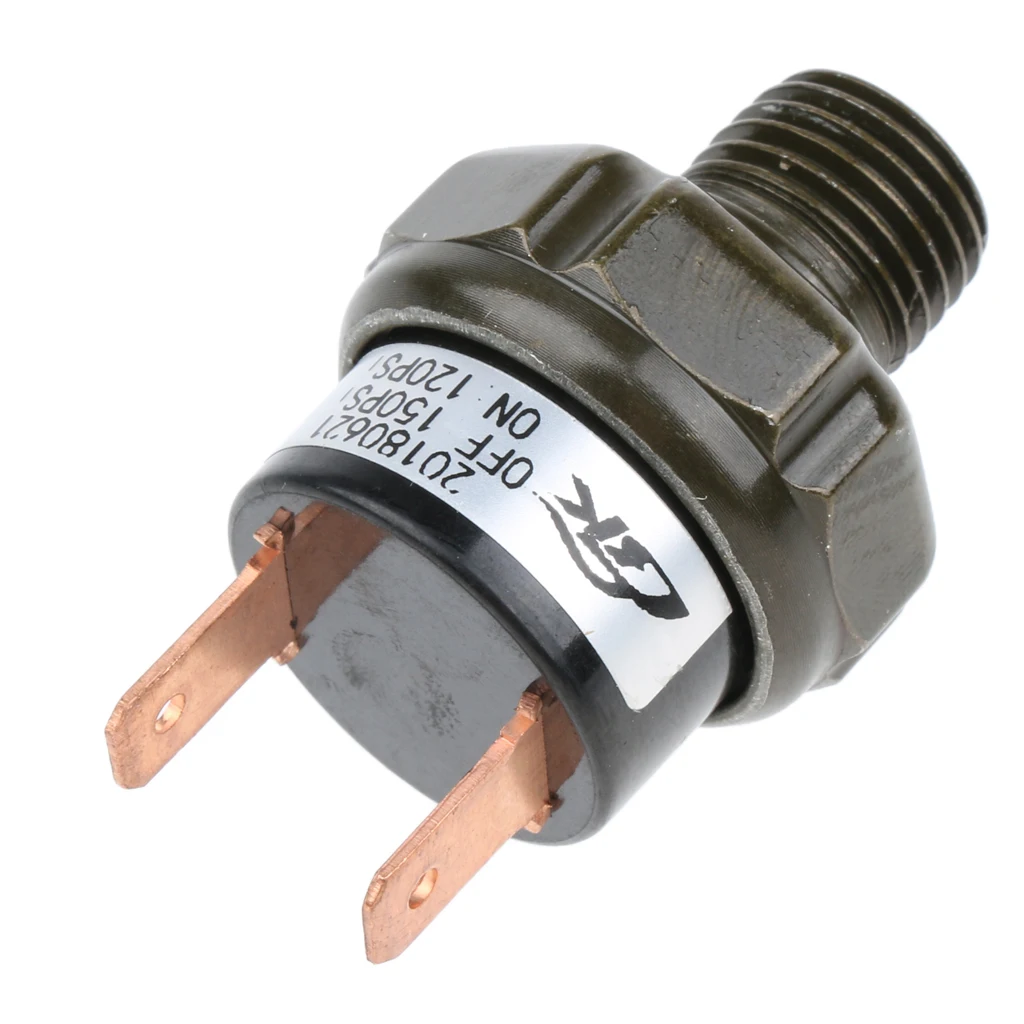 2PCS Automatic Air Pressure Switch Tank Mount Type Thread 1/4'' NPT 12V for Train/Horn
