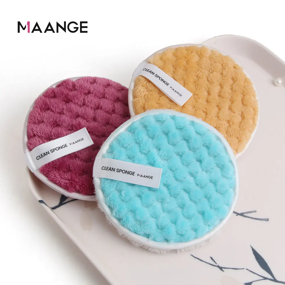 MAANGE 3PCS Microfiber Makeup Remover Towel Reusable Cleansing Cloth Pads Face Cleaner Plush Puff Foundation Skin Care Tool 6