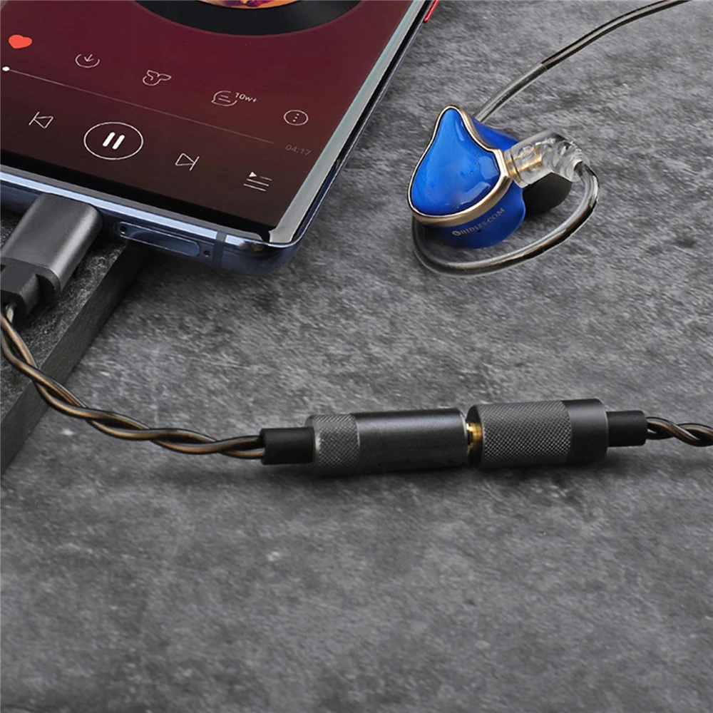  Portable HiFi Audio Type-C to 3.5mm Cable Converter DAC for MacOS/Windows/Smartphone Headset Amplif