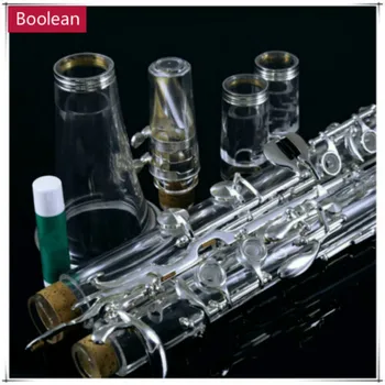 

Boolean acrylic transparent body silver plated 18 keys 4 rings G Tone Clarinet