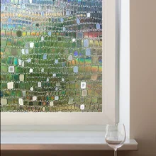 Оконная наклейка, нестандартный размер, статическая пленка, без клея, окно, защита конфиденциальности, просвечивающаяся, перерабатываемая, прочная, Декор, фольга, 55 см x 100 см