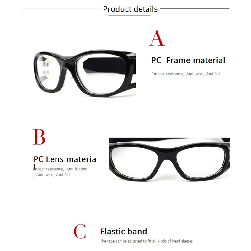 Kid's Basketball Goggles Protective Glasses For Soccer Football Sports Safety