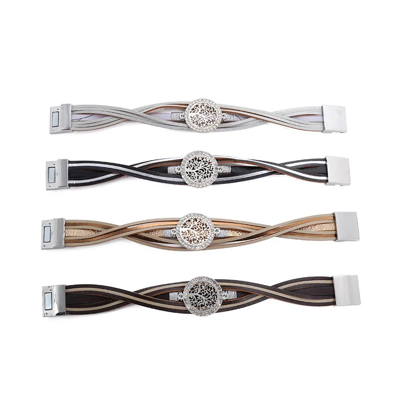 Браслет с бусинами для женщин, кожаный браслет для мужчин, браслеты для влюбленных, ювелирный браслет для мужчин, браслет с деревом