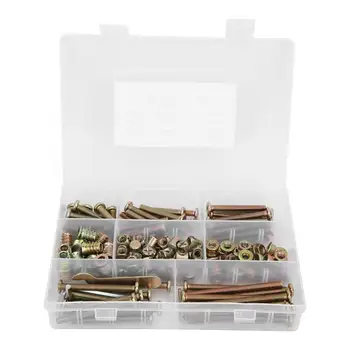 

153Pcs M6 Plated Zinc Alloy Screw Bolts Nuts Hex Socket Screws w/ Wrench Assortment Kit tornillo