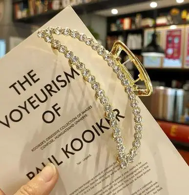 Pearl Hairpin Rhinestone European And American Grab Clip Simple Fashion Hair Accessories A9