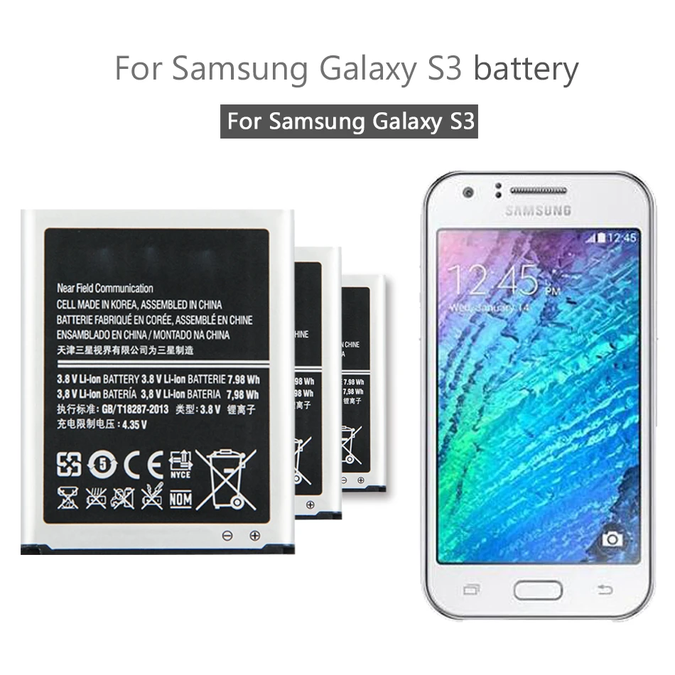 Weekdays Faculty shore EB L1G6LLU 2100mAh Battery For Samsung Galaxy S3 S 3 i9300 i9300i i9082  i9060 R530 Grand EB L1G6LLU Bateria|Mobile Phone Batteries| - AliExpress