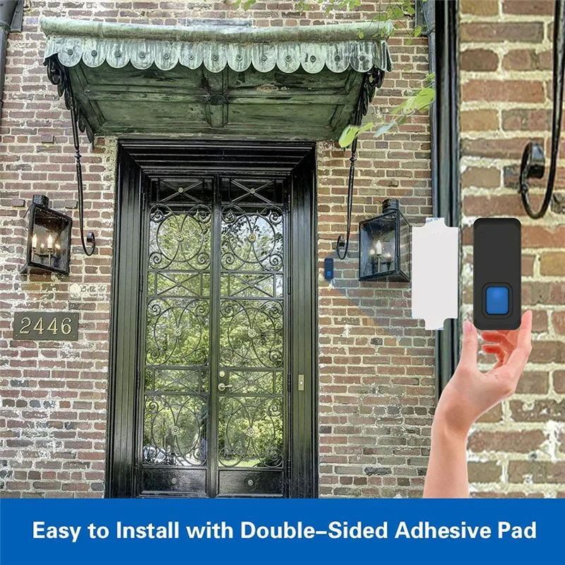 IP55 комплект беспроводного дверного звонка водонепроницаемый DIY дверной звонок колокольчик приемники США
