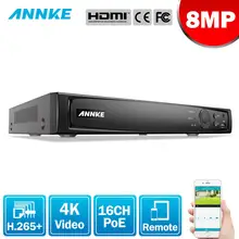 ANNKE-Grabadora de vídeo de red NVR para cámara POE IP, dispositivo de grabación de vídeo de red 4K de 8MP, NVR POE, P2P, función de nube, Plug And Play, 16 canales