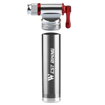 

WEST BIKING Mini Pump Schrader Presta Bicycle Pump 2 Styles Avaiable CO2 Inflator Insulated Sleeve Air Cycling Bike Hand Pump